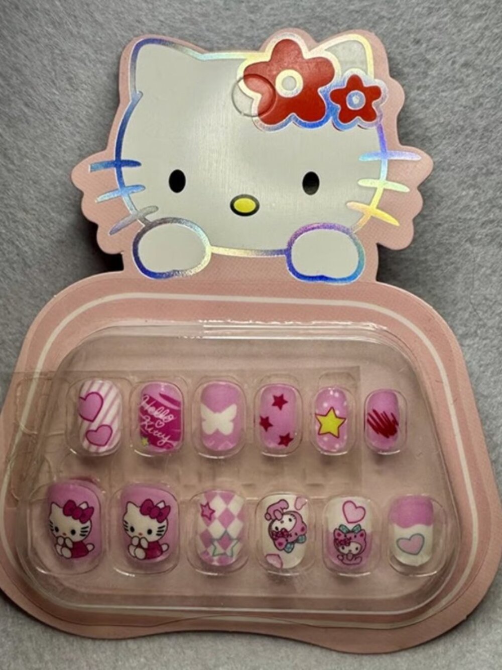 Hello Kitty Sanrio Press On Nails Childrens Size